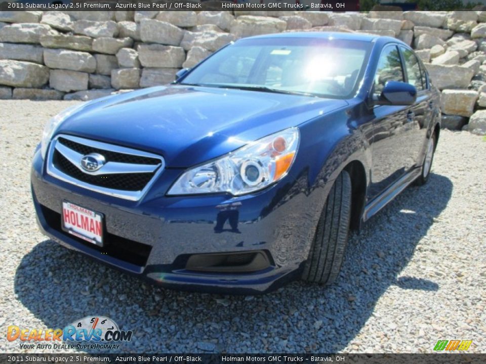 2011 Subaru Legacy 2.5i Premium Azurite Blue Pearl / Off-Black Photo #2