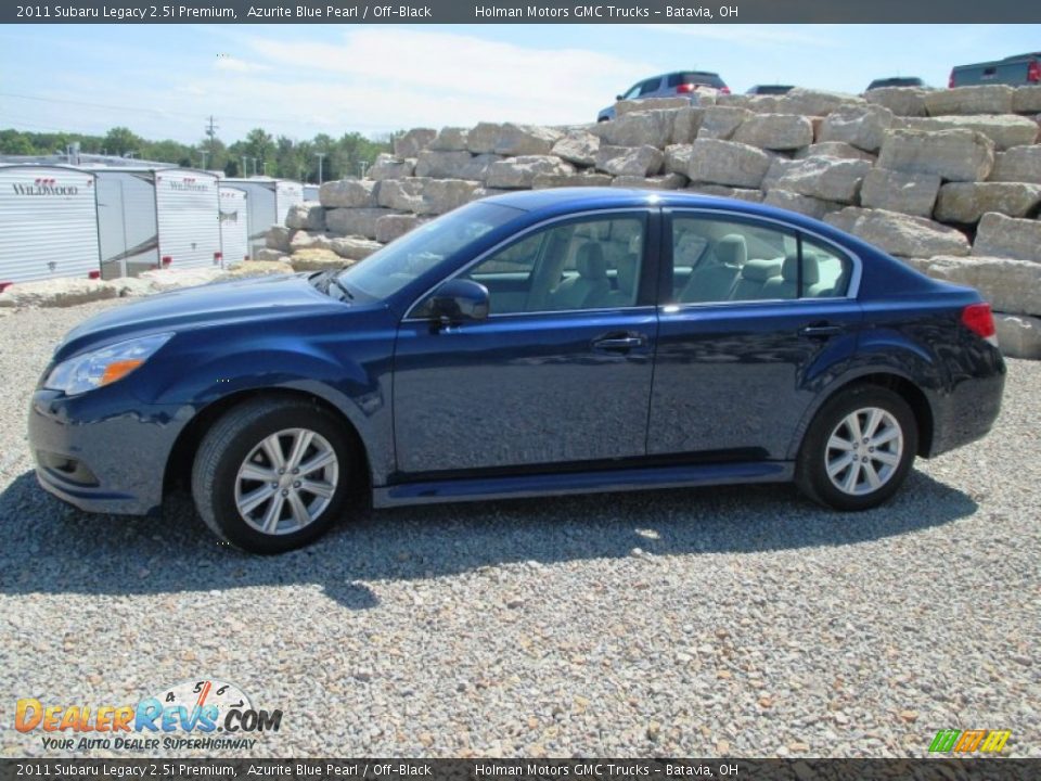 2011 Subaru Legacy 2.5i Premium Azurite Blue Pearl / Off-Black Photo #3