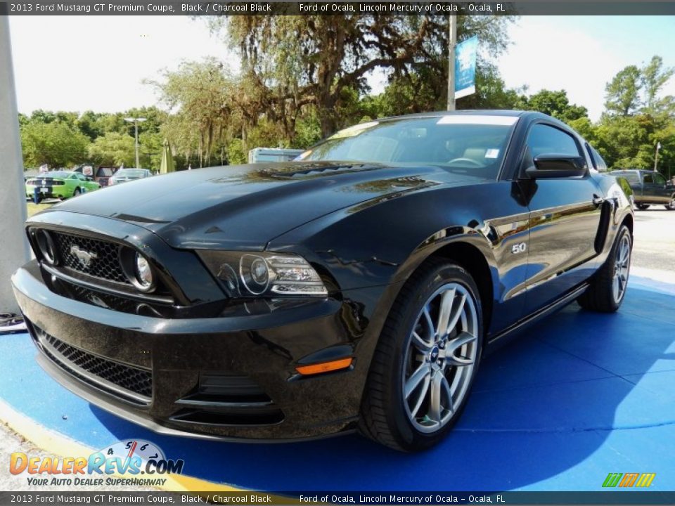 2013 Ford Mustang GT Premium Coupe Black / Charcoal Black Photo #1