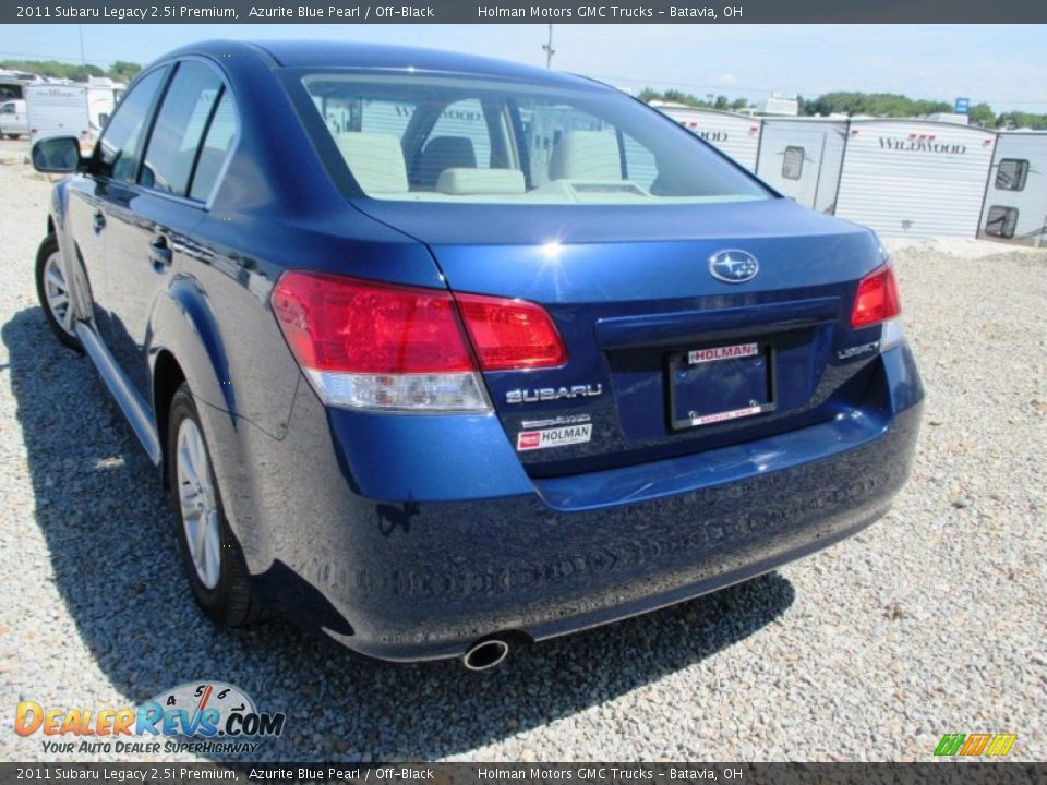 2011 Subaru Legacy 2.5i Premium Azurite Blue Pearl / Off-Black Photo #25