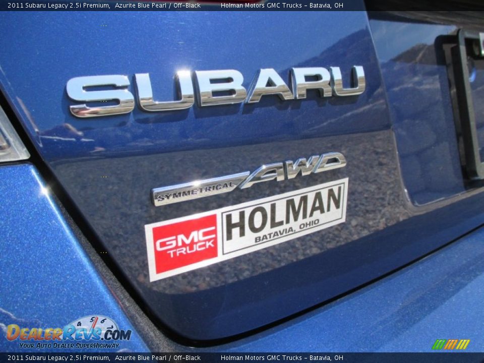 2011 Subaru Legacy 2.5i Premium Azurite Blue Pearl / Off-Black Photo #26