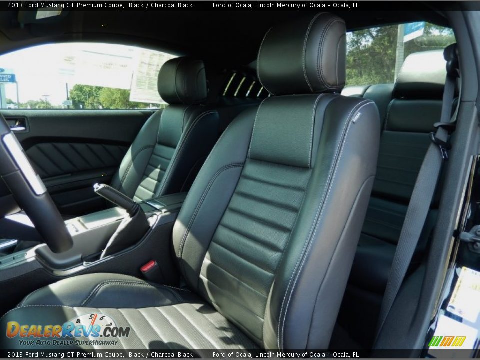 2013 Ford Mustang GT Premium Coupe Black / Charcoal Black Photo #14