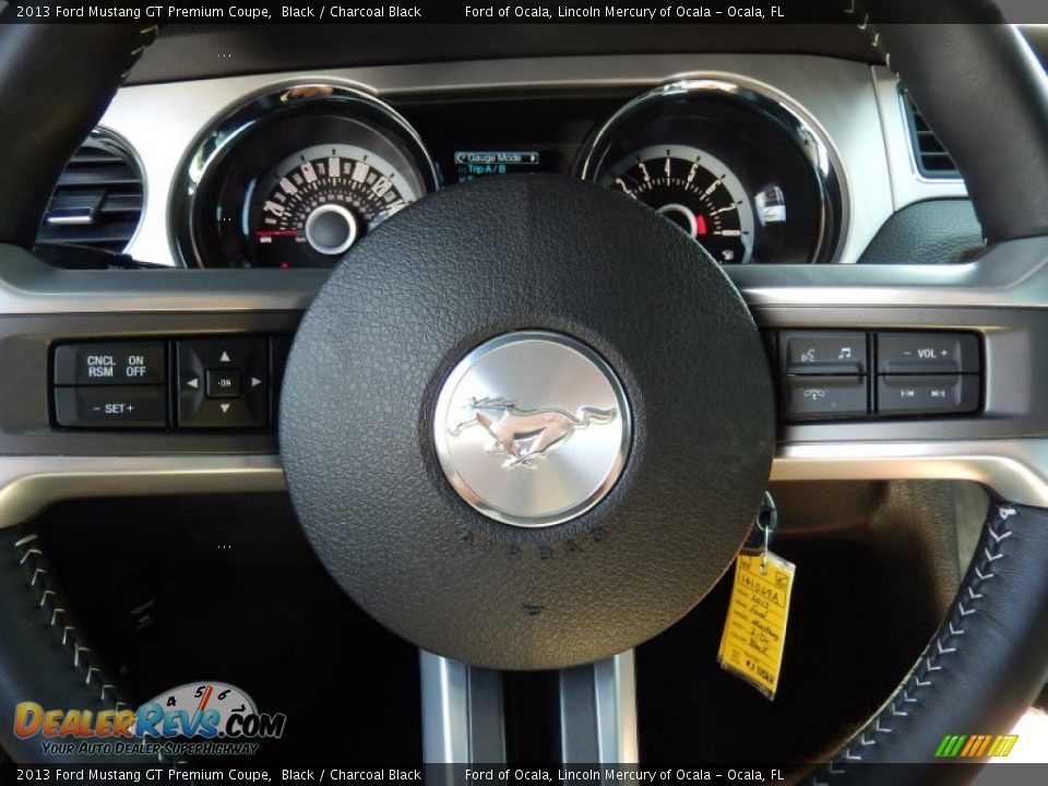 2013 Ford Mustang GT Premium Coupe Black / Charcoal Black Photo #23