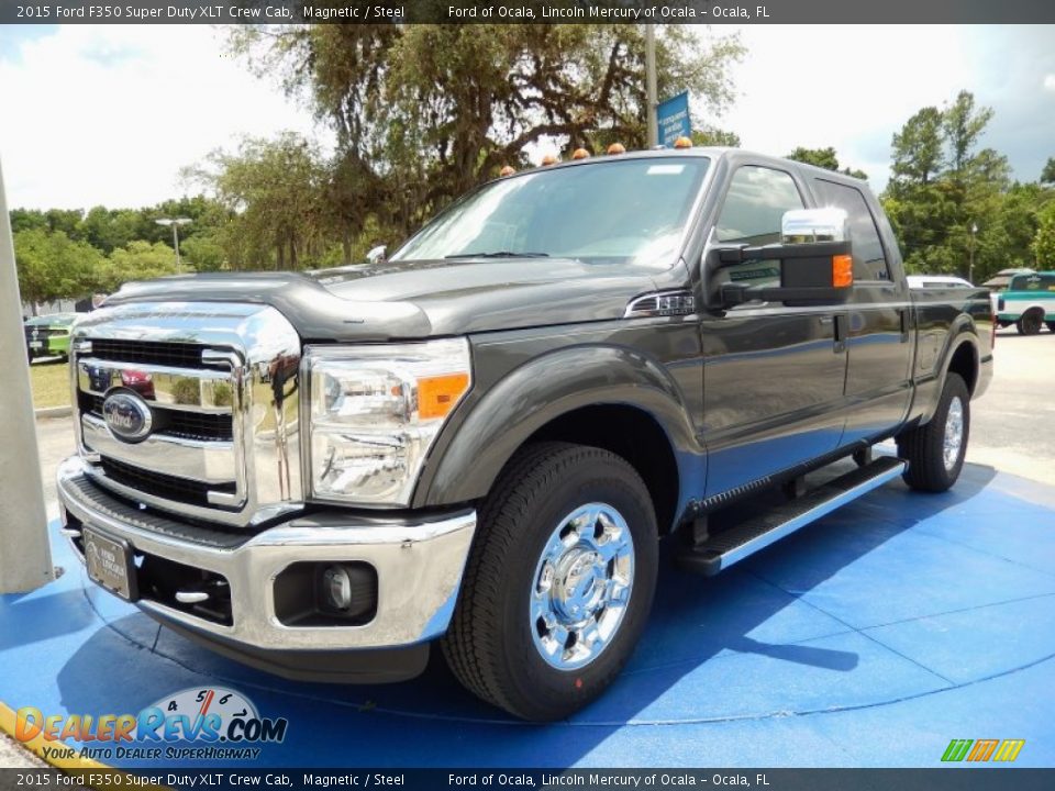 2015 Ford F350 Super Duty XLT Crew Cab Magnetic / Steel Photo #1