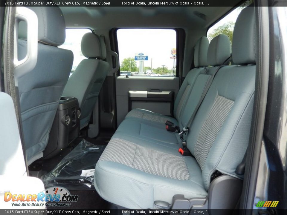 Rear Seat of 2015 Ford F350 Super Duty XLT Crew Cab Photo #7