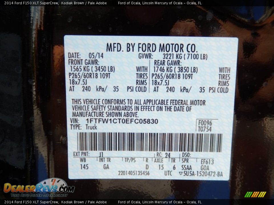 2014 Ford F150 XLT SuperCrew Kodiak Brown / Pale Adobe Photo #12