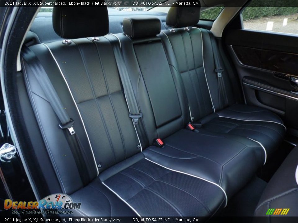 2011 Jaguar XJ XJL Supercharged Ebony Black / Jet Black/Ivory Photo #8