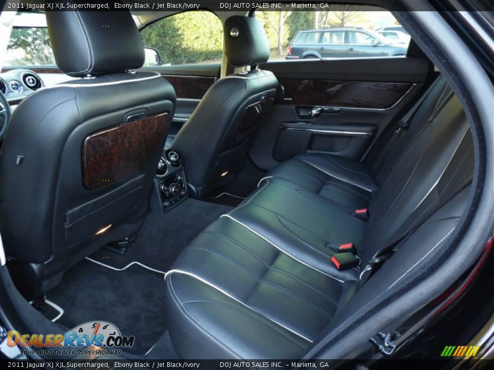 2011 Jaguar XJ XJL Supercharged Ebony Black / Jet Black/Ivory Photo #9