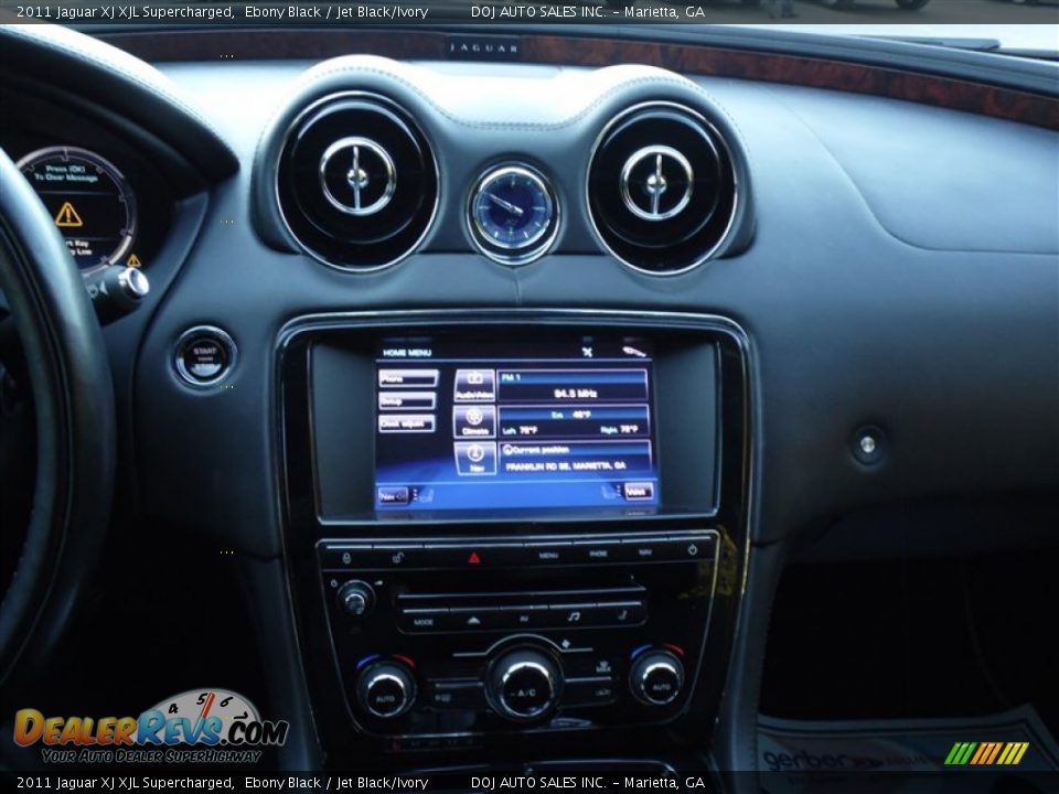 2011 Jaguar XJ XJL Supercharged Ebony Black / Jet Black/Ivory Photo #18