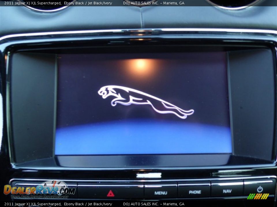2011 Jaguar XJ XJL Supercharged Ebony Black / Jet Black/Ivory Photo #19