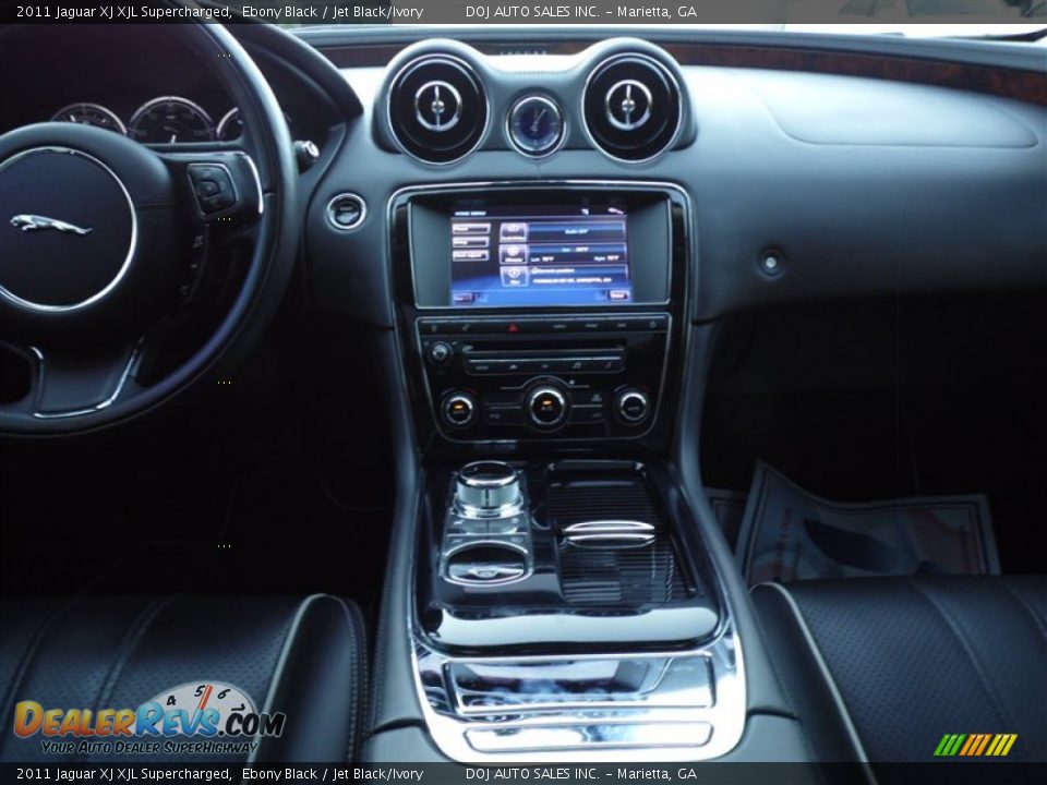 2011 Jaguar XJ XJL Supercharged Ebony Black / Jet Black/Ivory Photo #25
