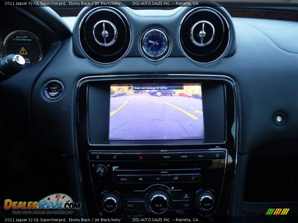 2011 Jaguar XJ XJL Supercharged Ebony Black / Jet Black/Ivory Photo #27