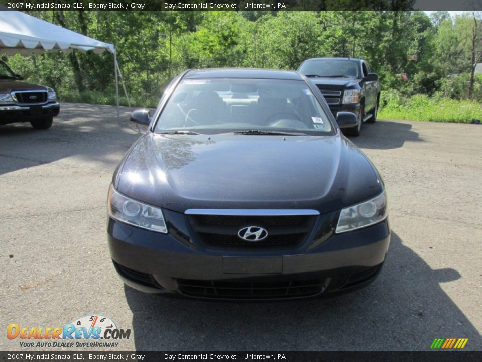 2007 Hyundai Sonata GLS Ebony Black / Gray Photo #9