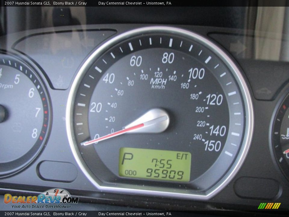 2007 Hyundai Sonata GLS Ebony Black / Gray Photo #20