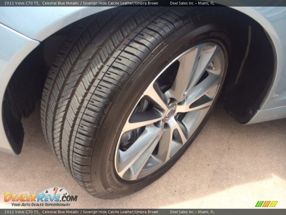 2011 Volvo C70 T5 Celestial Blue Metallic / Soverign Hide Calcite Leather/Umbra Brown Photo #9