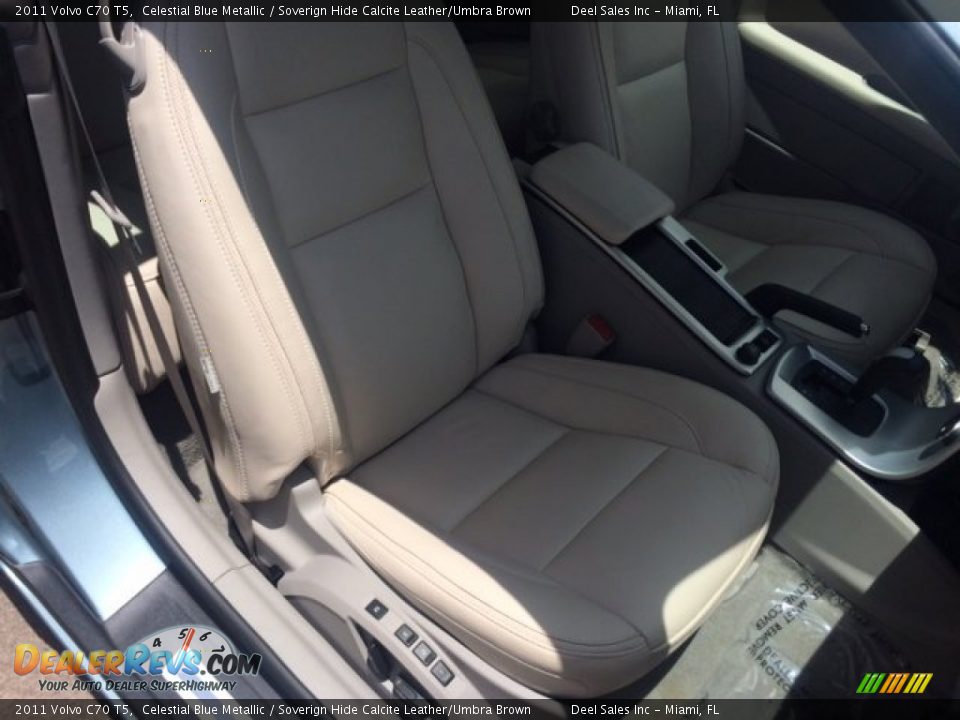 2011 Volvo C70 T5 Celestial Blue Metallic / Soverign Hide Calcite Leather/Umbra Brown Photo #11
