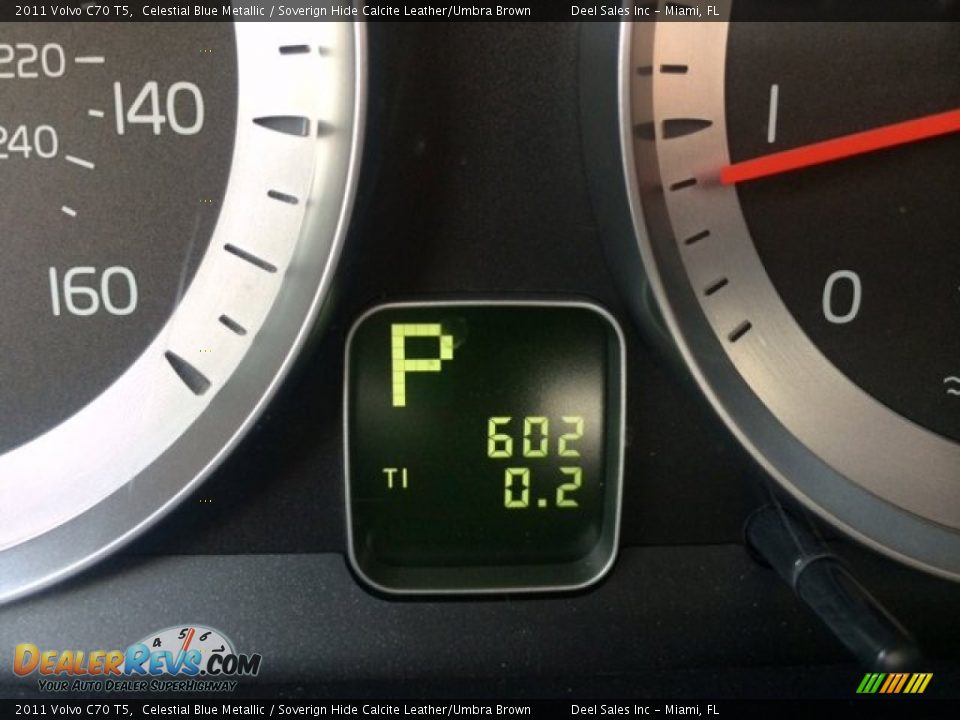 2011 Volvo C70 T5 Celestial Blue Metallic / Soverign Hide Calcite Leather/Umbra Brown Photo #15