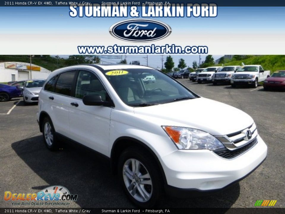 2011 Honda CR-V EX 4WD Taffeta White / Gray Photo #1