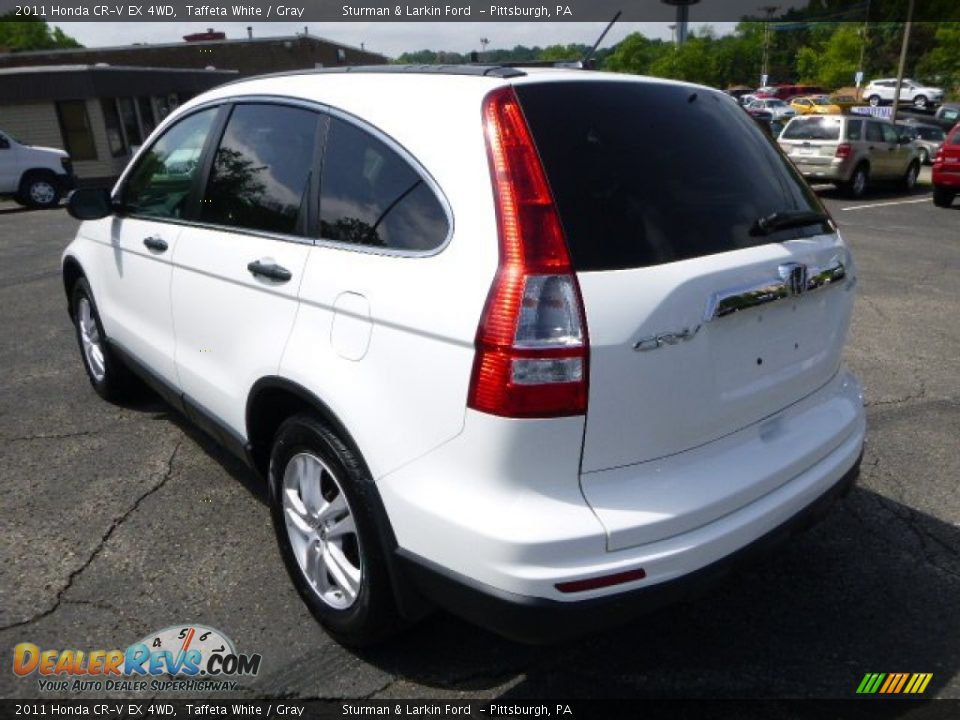2011 Honda CR-V EX 4WD Taffeta White / Gray Photo #4