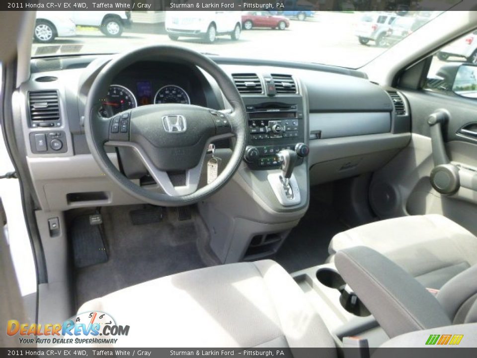 2011 Honda CR-V EX 4WD Taffeta White / Gray Photo #10