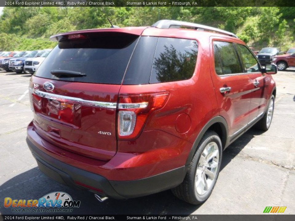 2014 Ford Explorer Limited 4WD Ruby Red / Charcoal Black Photo #2