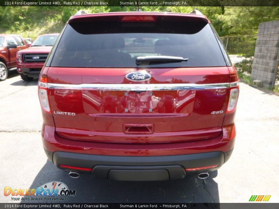 2014 Ford Explorer Limited 4WD Ruby Red / Charcoal Black Photo #3