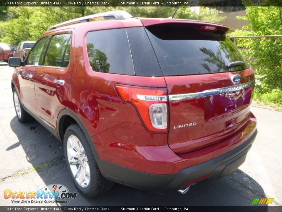 2014 Ford Explorer Limited 4WD Ruby Red / Charcoal Black Photo #4
