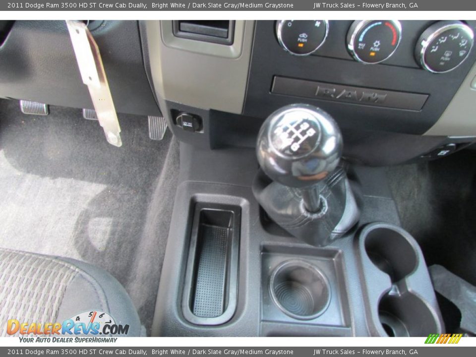 2011 Dodge Ram 3500 HD ST Crew Cab Dually Bright White / Dark Slate Gray/Medium Graystone Photo #25