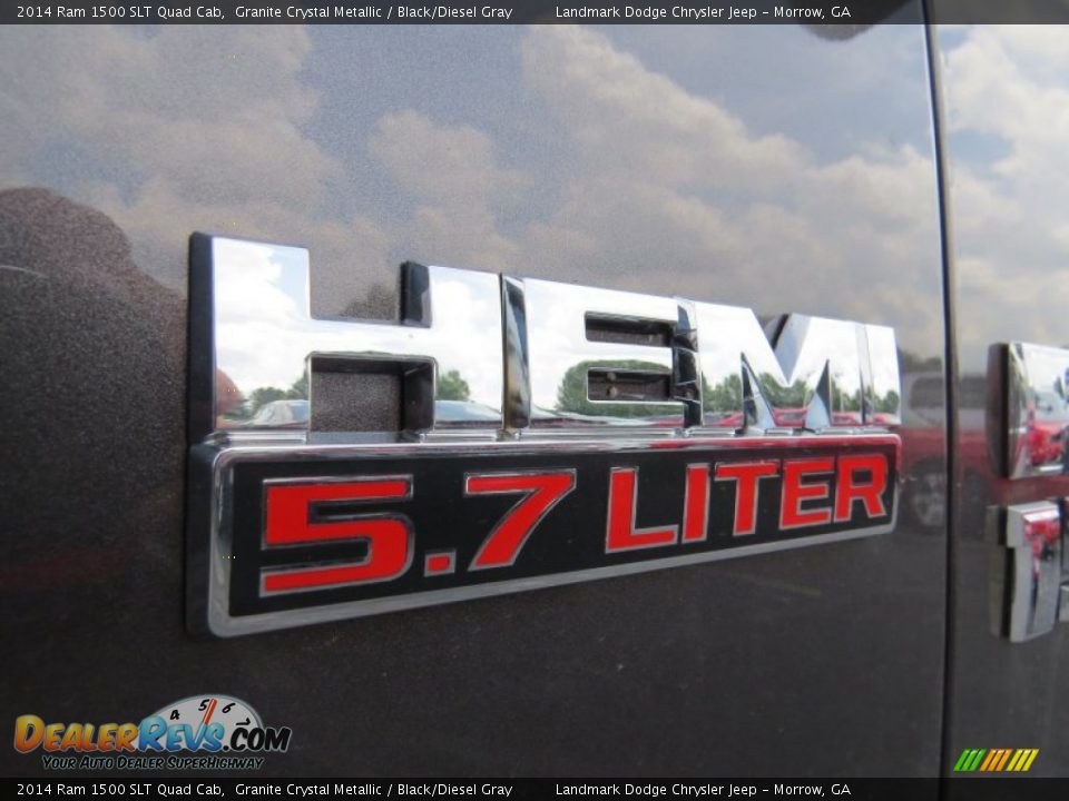 2014 Ram 1500 SLT Quad Cab Granite Crystal Metallic / Black/Diesel Gray Photo #6