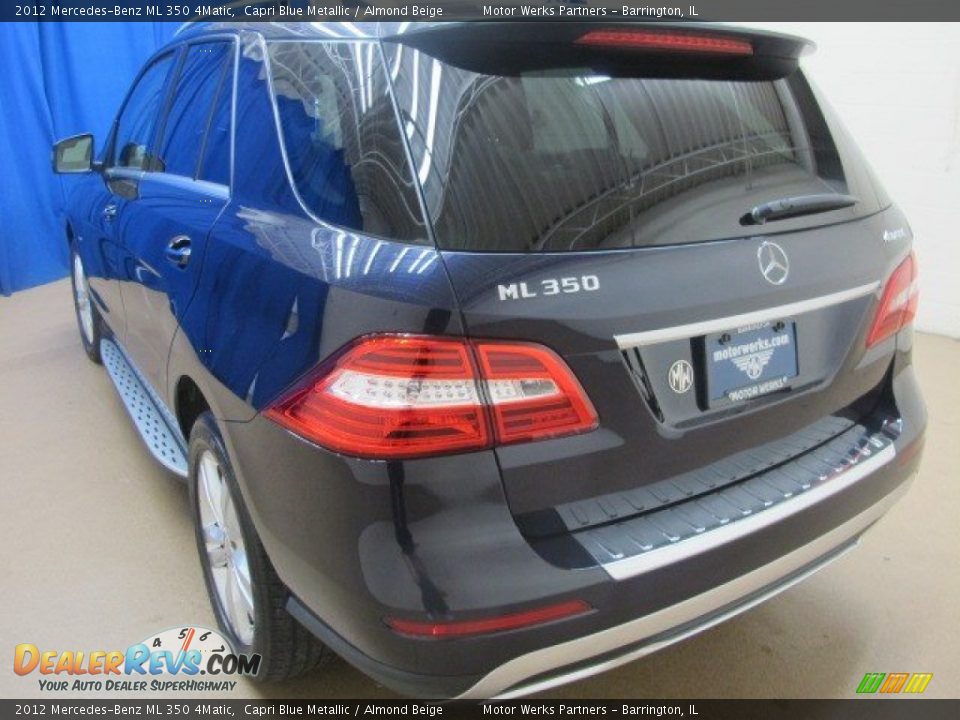 2012 Mercedes-Benz ML 350 4Matic Capri Blue Metallic / Almond Beige Photo #6