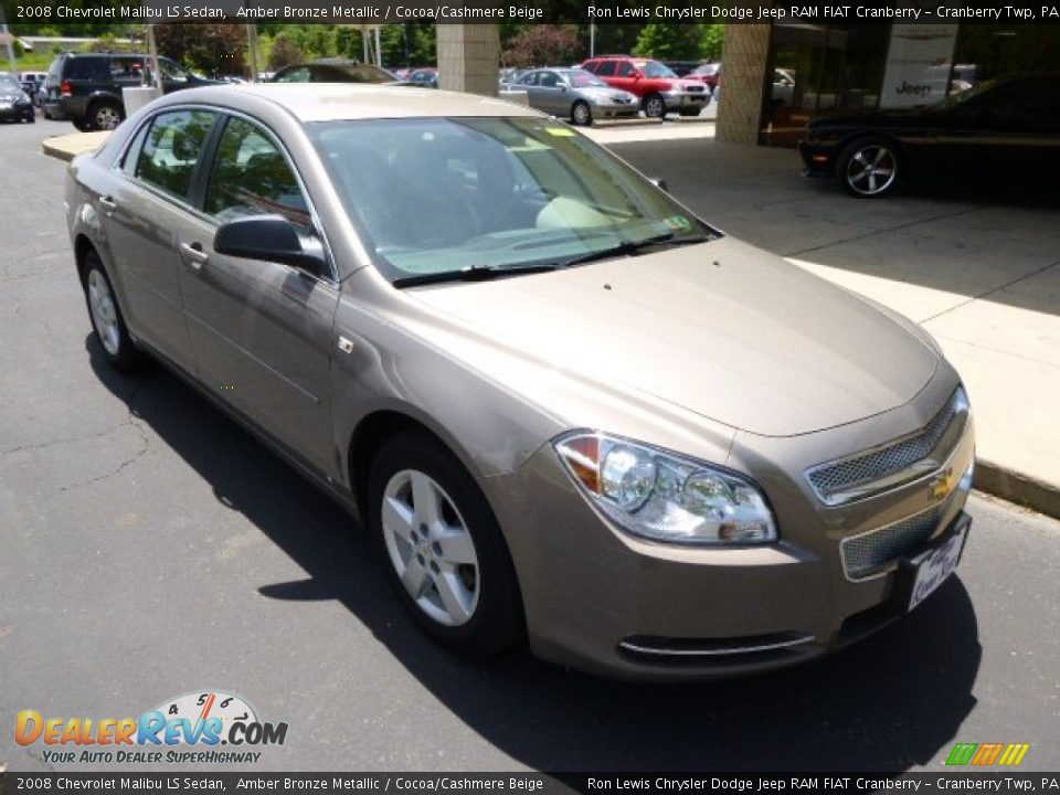 2008 Chevrolet Malibu LS Sedan Amber Bronze Metallic / Cocoa/Cashmere Beige Photo #2