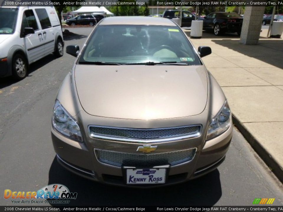 2008 Chevrolet Malibu LS Sedan Amber Bronze Metallic / Cocoa/Cashmere Beige Photo #3