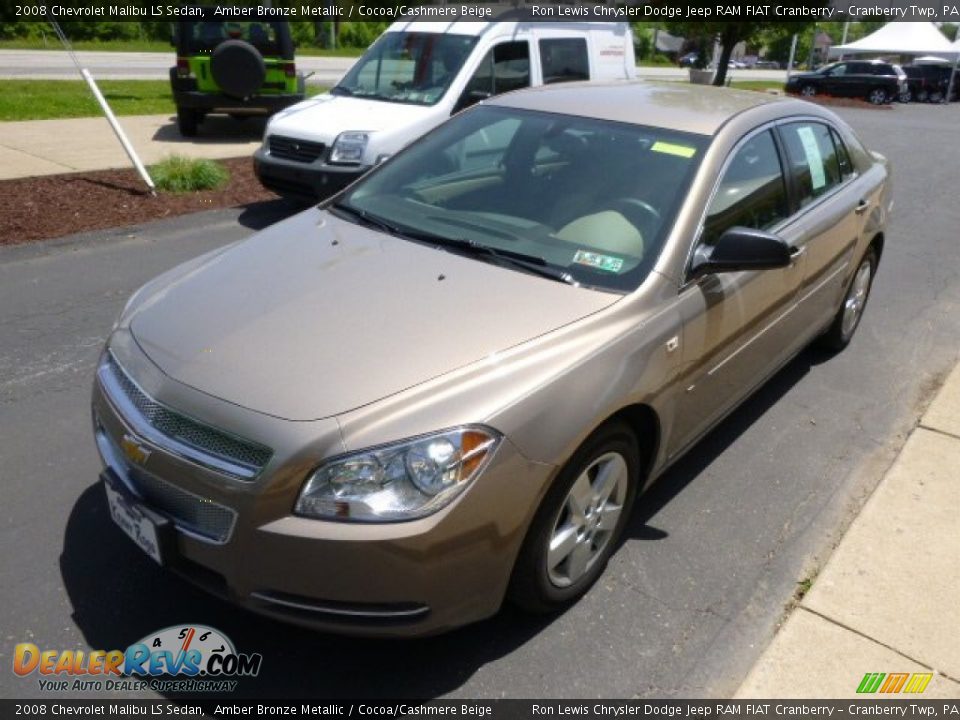 2008 Chevrolet Malibu LS Sedan Amber Bronze Metallic / Cocoa/Cashmere Beige Photo #4