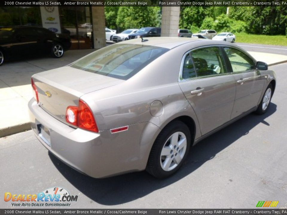 2008 Chevrolet Malibu LS Sedan Amber Bronze Metallic / Cocoa/Cashmere Beige Photo #8