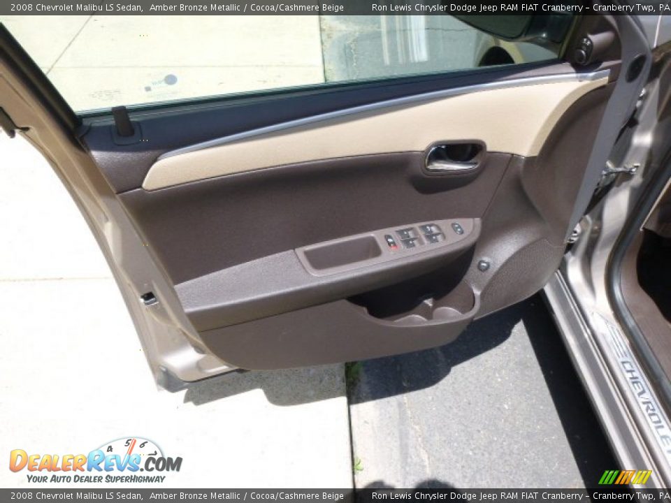 2008 Chevrolet Malibu LS Sedan Amber Bronze Metallic / Cocoa/Cashmere Beige Photo #11