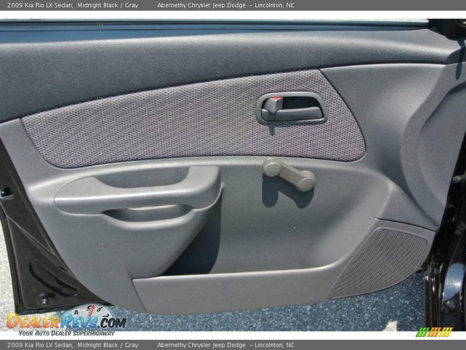 2009 Kia Rio LX Sedan Midnight Black / Gray Photo #11