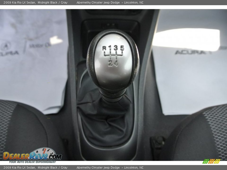 2009 Kia Rio LX Sedan Midnight Black / Gray Photo #12