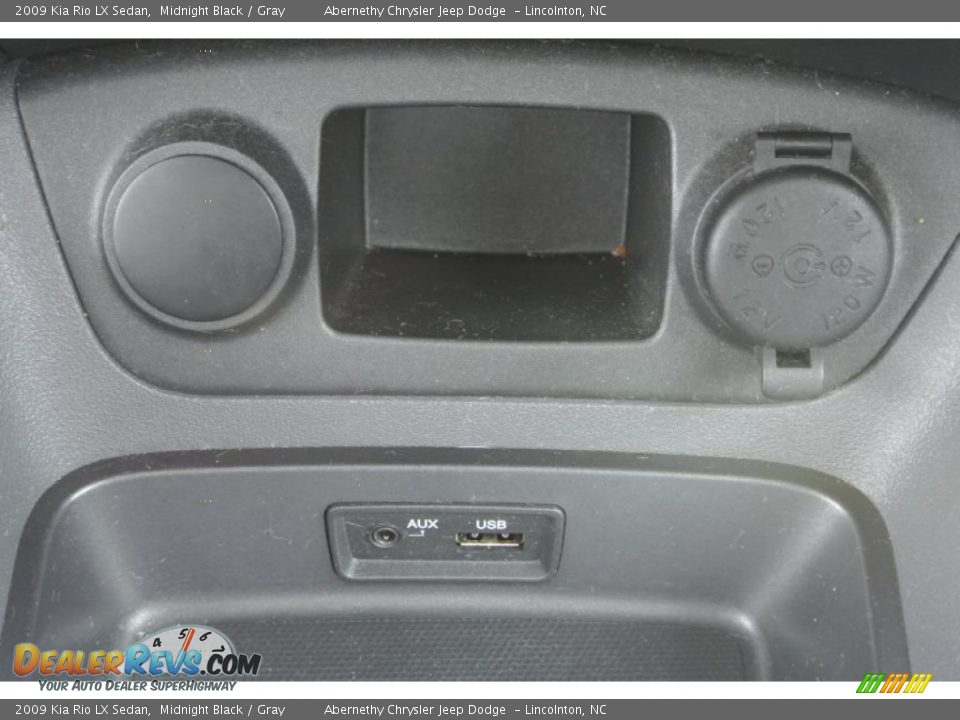 2009 Kia Rio LX Sedan Midnight Black / Gray Photo #13