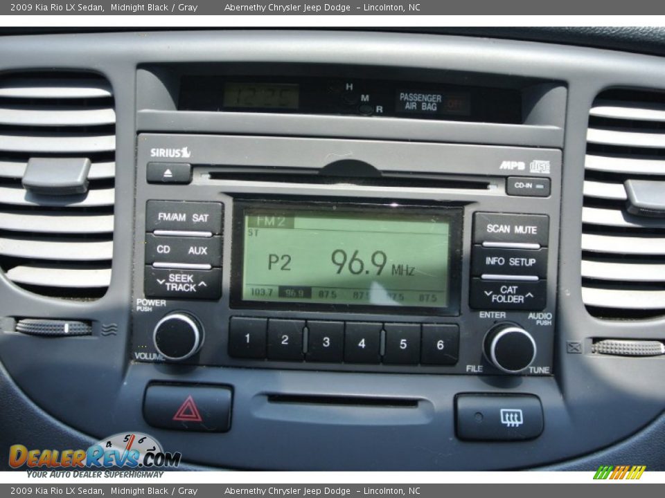 2009 Kia Rio LX Sedan Midnight Black / Gray Photo #15