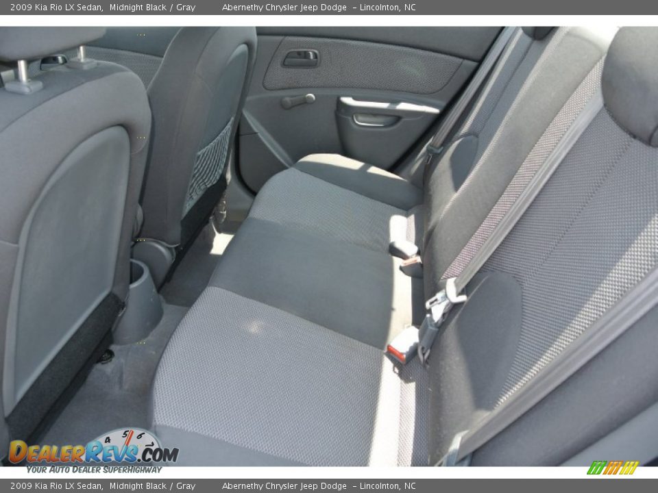 2009 Kia Rio LX Sedan Midnight Black / Gray Photo #17