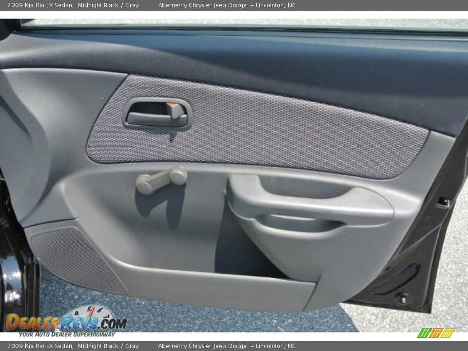 2009 Kia Rio LX Sedan Midnight Black / Gray Photo #20
