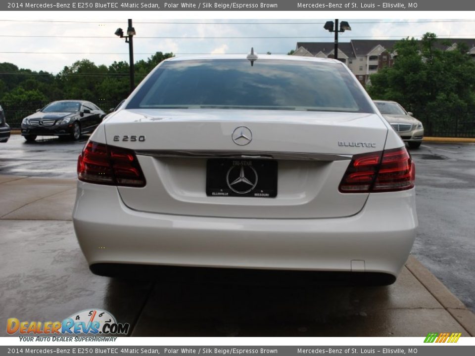 2014 Mercedes-Benz E E250 BlueTEC 4Matic Sedan Polar White / Silk Beige/Espresso Brown Photo #8