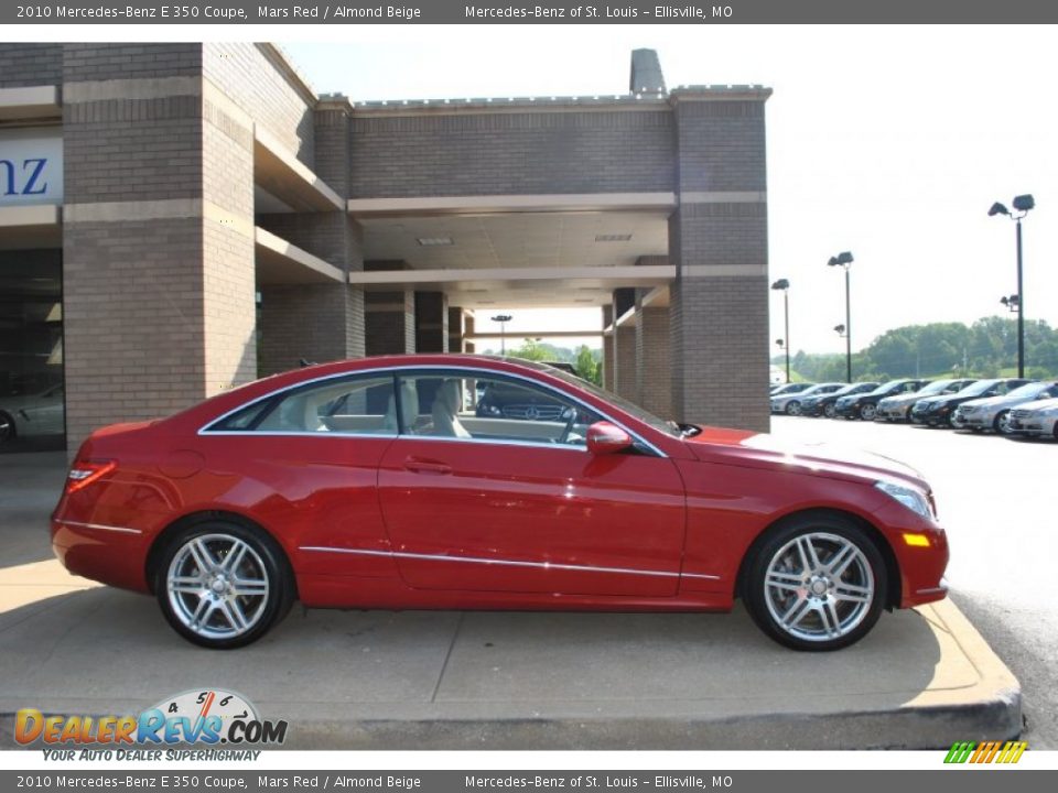 2010 Mercedes-Benz E 350 Coupe Mars Red / Almond Beige Photo #2