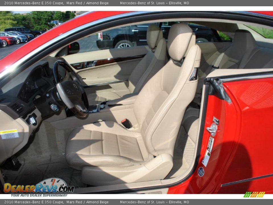 2010 Mercedes-Benz E 350 Coupe Mars Red / Almond Beige Photo #5
