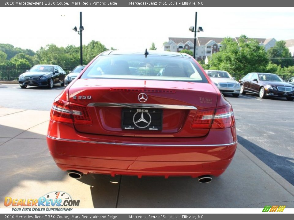 2010 Mercedes-Benz E 350 Coupe Mars Red / Almond Beige Photo #11