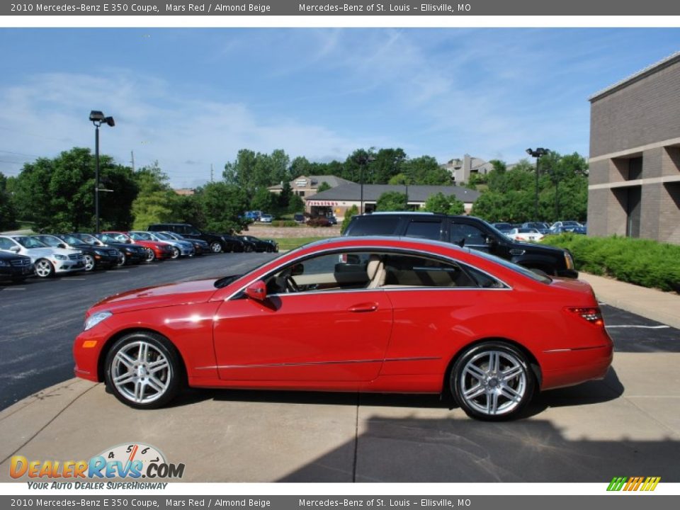 2010 Mercedes-Benz E 350 Coupe Mars Red / Almond Beige Photo #14