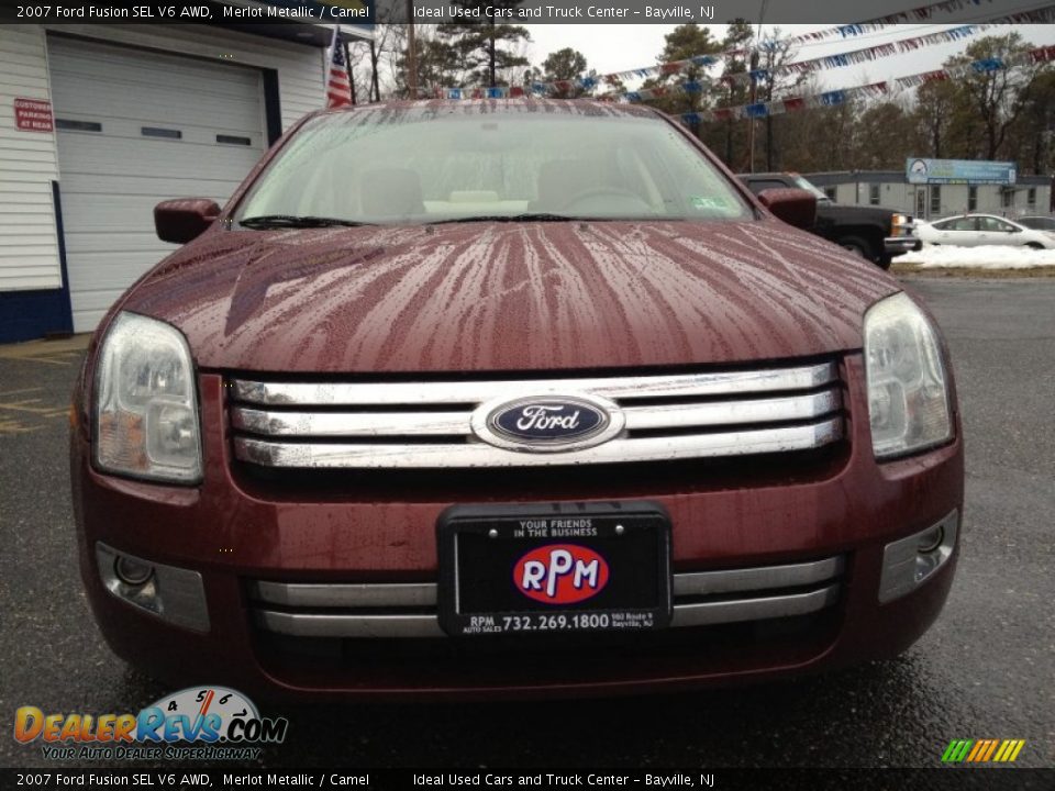 2007 Ford Fusion SEL V6 AWD Merlot Metallic / Camel Photo #4