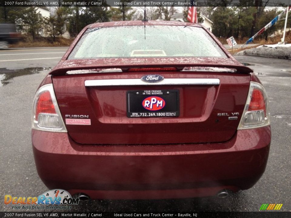 2007 Ford Fusion SEL V6 AWD Merlot Metallic / Camel Photo #10