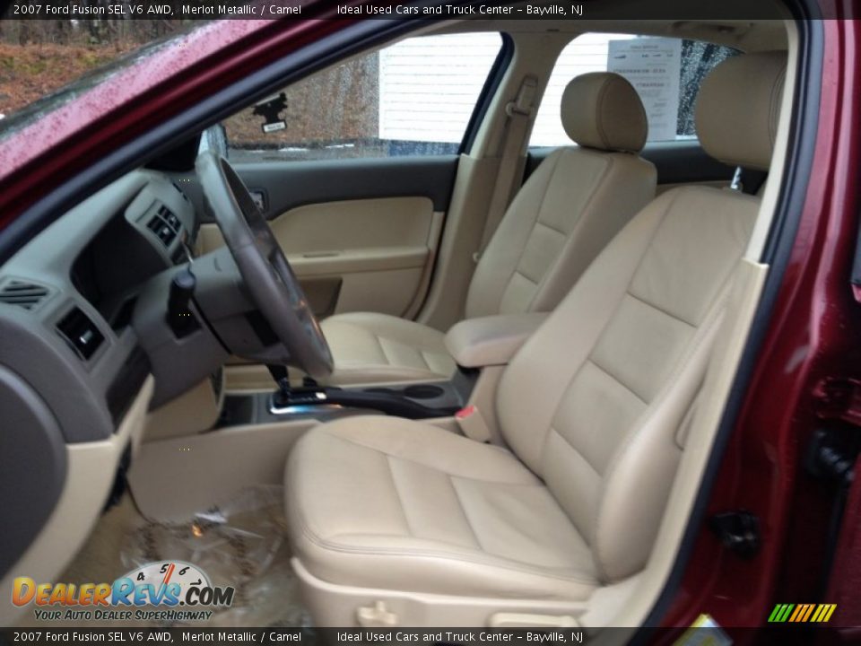 2007 Ford Fusion SEL V6 AWD Merlot Metallic / Camel Photo #16