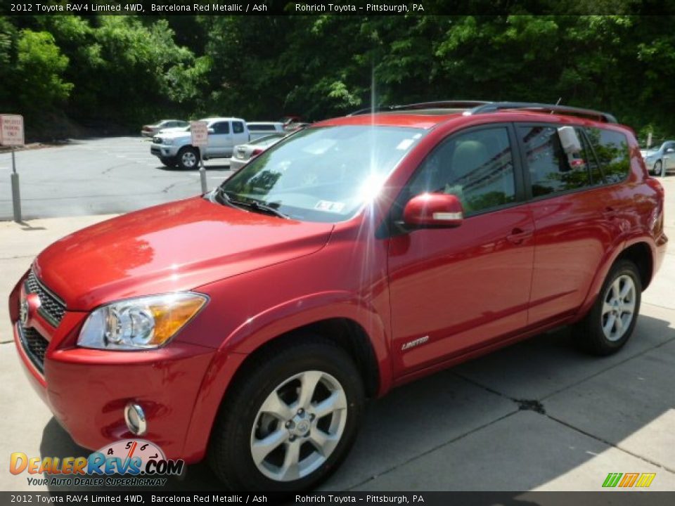 2012 Toyota RAV4 Limited 4WD Barcelona Red Metallic / Ash Photo #3